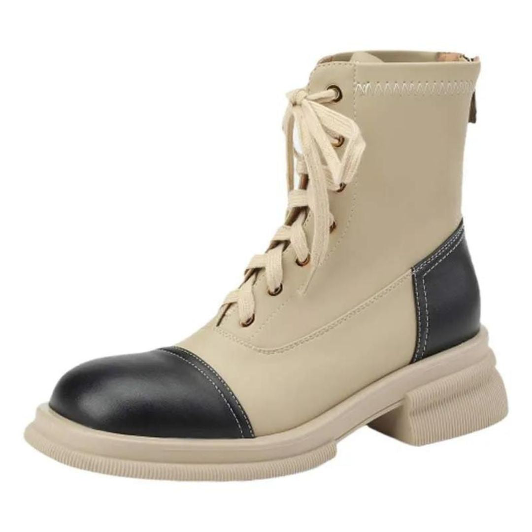 Dam Stövlar Runda Tå Mikrofiber med Dragkedja och Gummisula 8