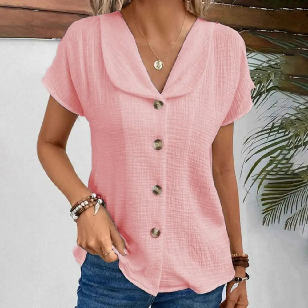 Dam Blus Klassisk Stil Bomull Polyester 5