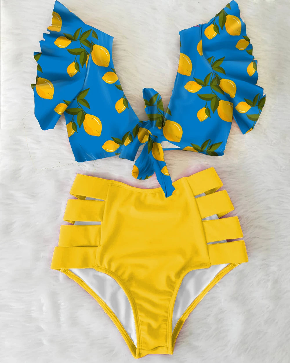 Dam Bikini Färgglad Tropisk Design Hållbart Material-2