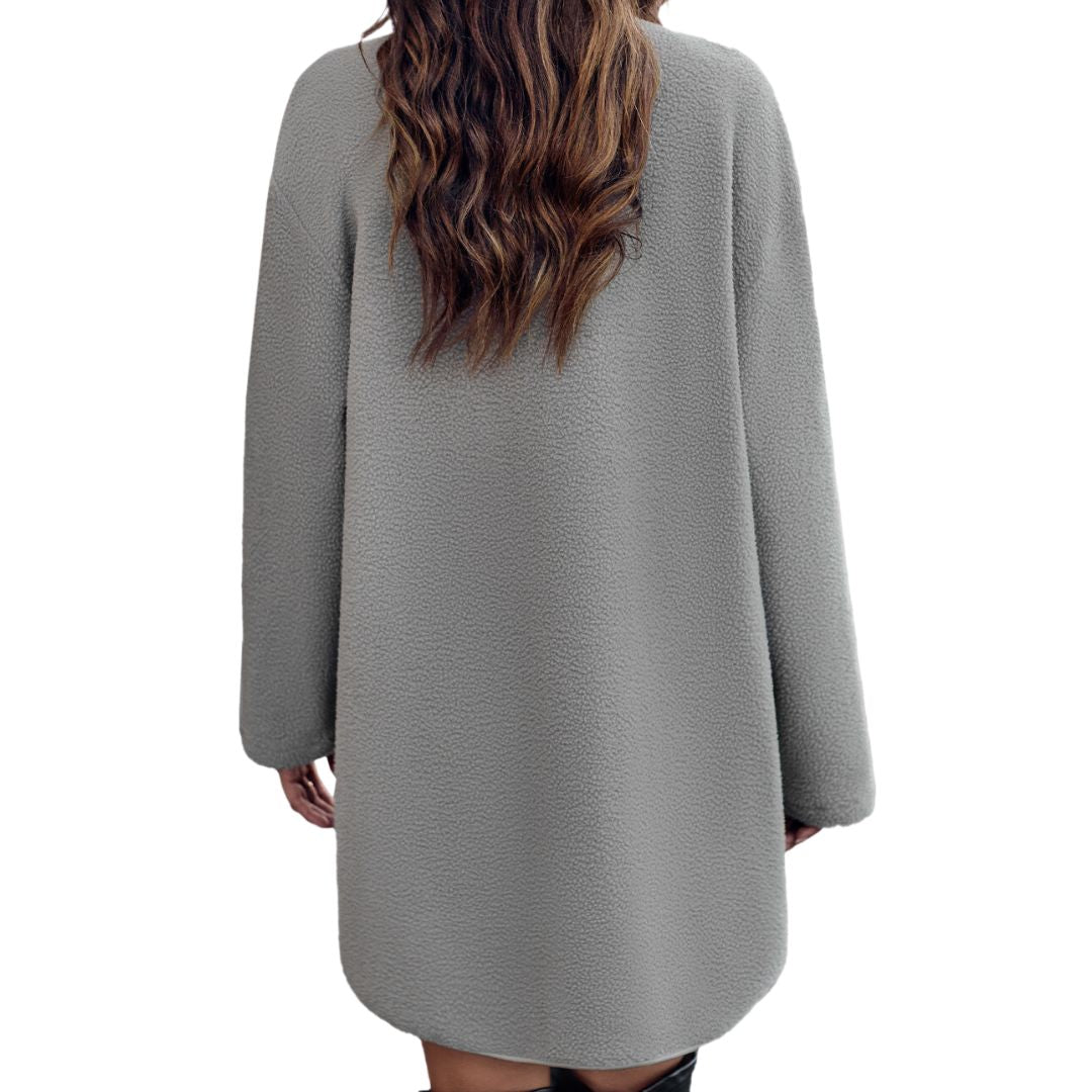 Lång Kofta Dam Stickad Mjuk för Vardagsbruk och Formella Tillfällen-2