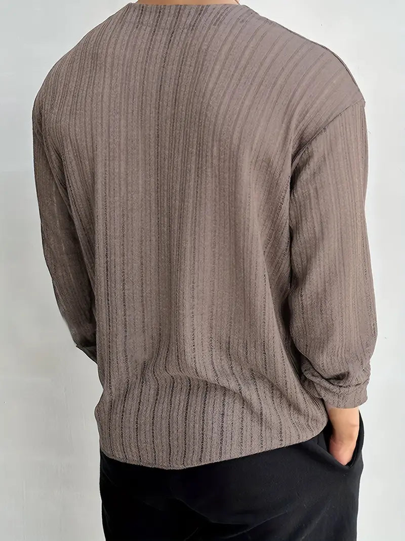 Herrskjorta Modern Design Randig Polyester Viskos 2