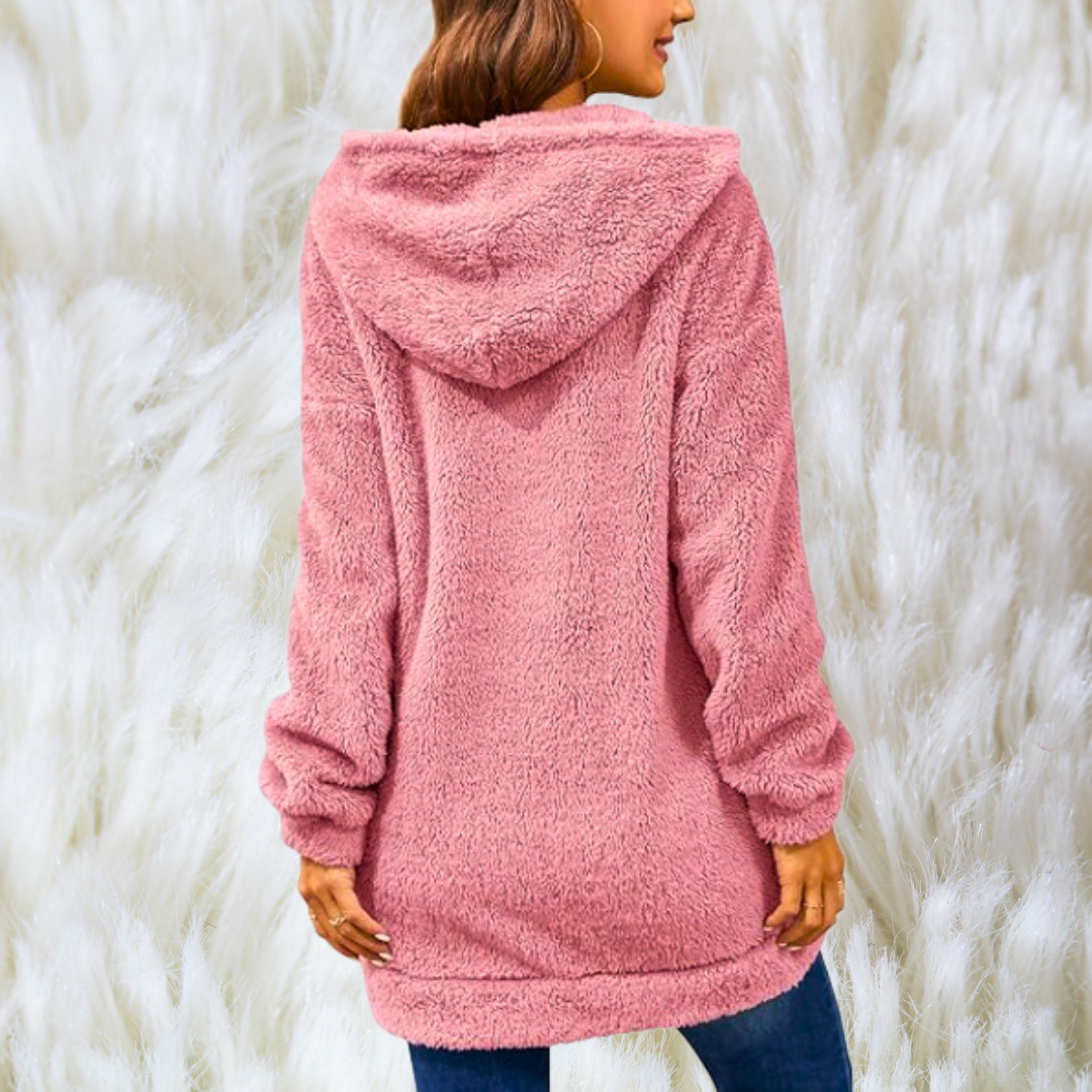 Hoodie Dam Avslappnad Stil Mjuk Andningsbar Väva-2