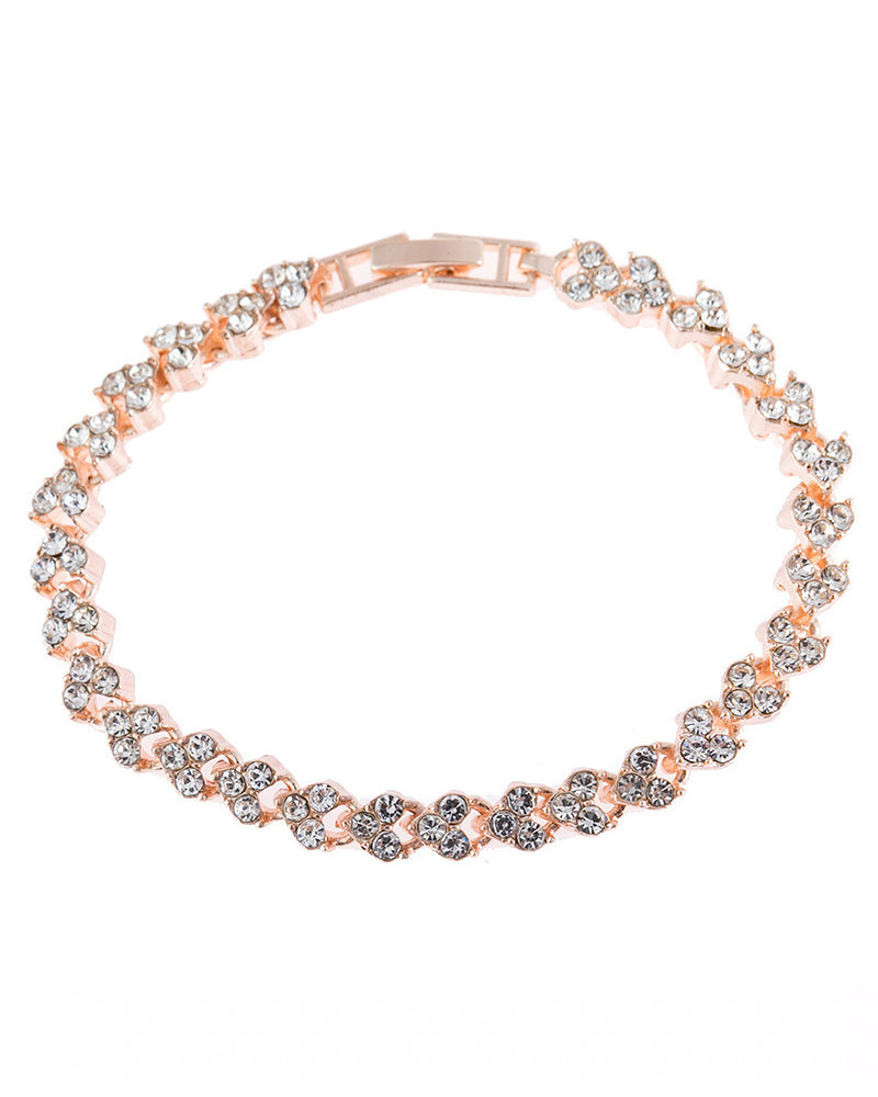 Kvinnors Tennisarmband Silver med Hjärt-Zirkoniumstenar Elegant Design-6