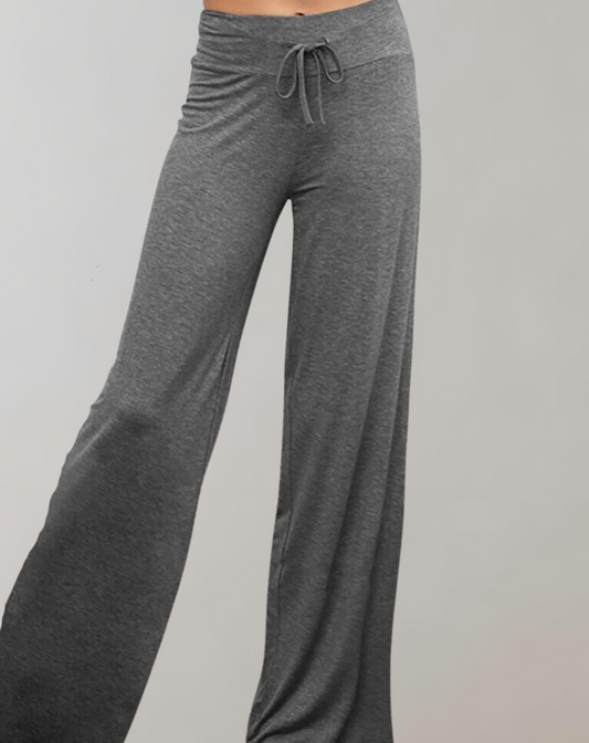 Dam Byxor Med ResÄr I Midjan Snygga Breda Ben Hög Midja 1