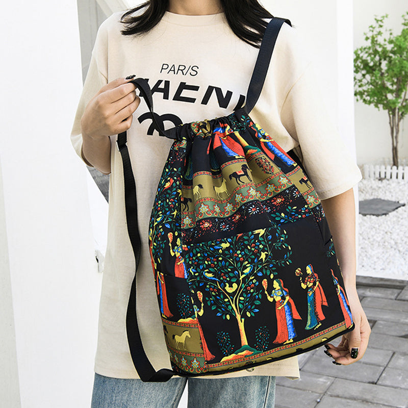 Dam Ryggsäck Vikbar Vattentålig Nylon med Ergonomiska Axelremmar-5