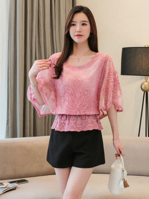 Trendig Blus Dam i Polyester – Modern Design, Bekväm Passform, Perfekt för Vardag och Fest 1