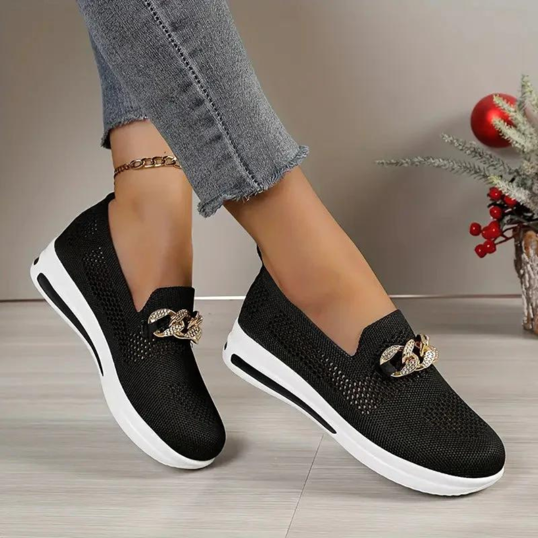 Kvinnors Sneakers Slip-On Andningsbart Nätmaterial 2