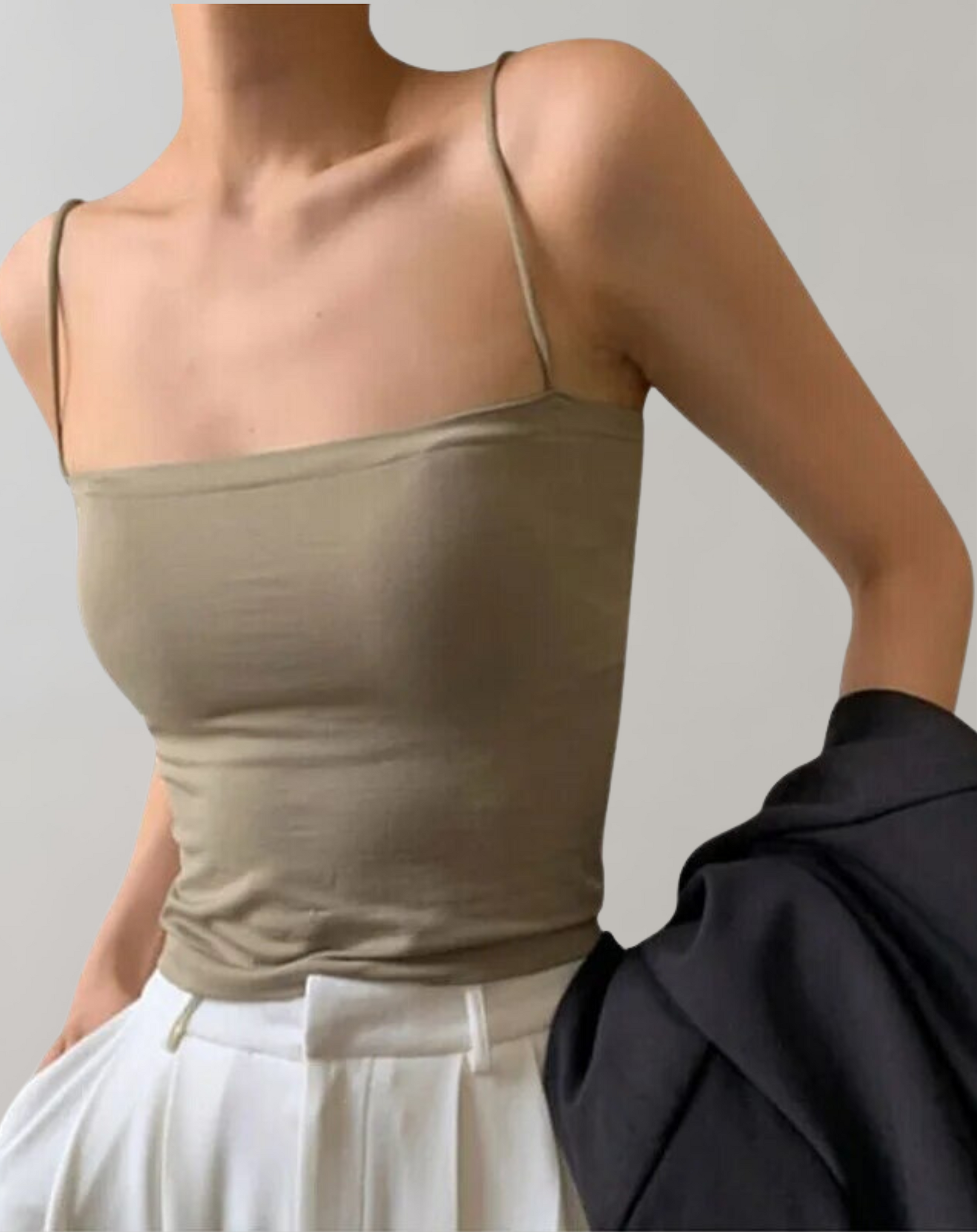 Dam Spaghetti Tank Top Lätt Polyester 10