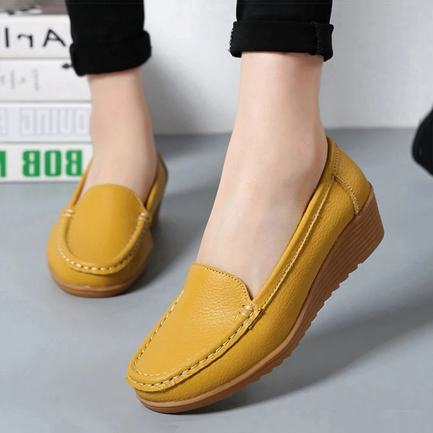 Variant image for Dam Mokassin Slip-On Läder Elegant Komfort-7