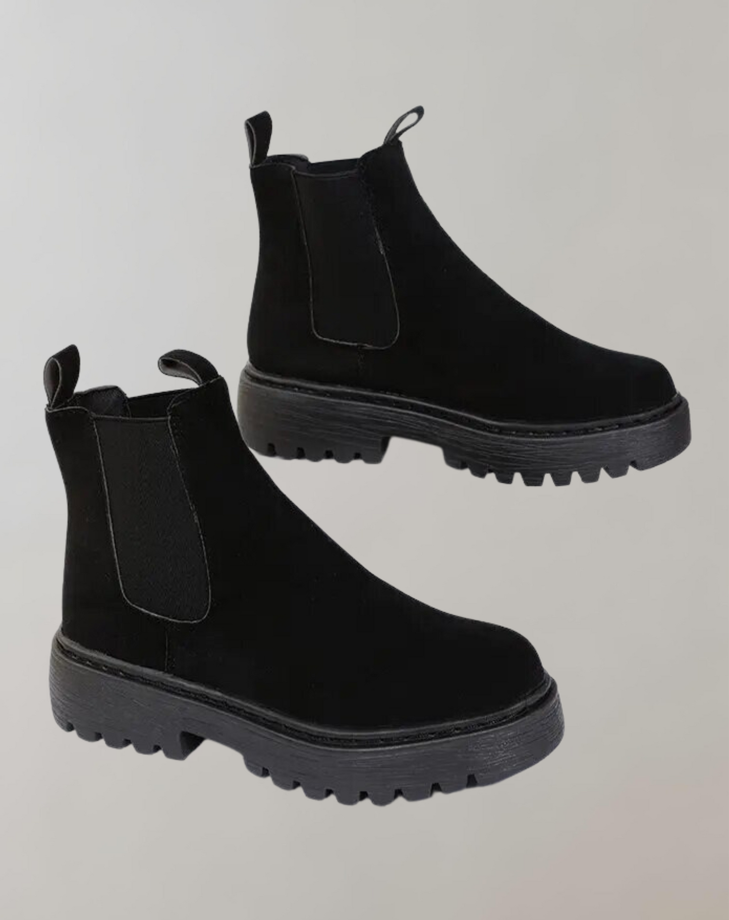 Kvinnor Kort Stövlar Gummiband Högkvalitativt Syntetmaterial-3