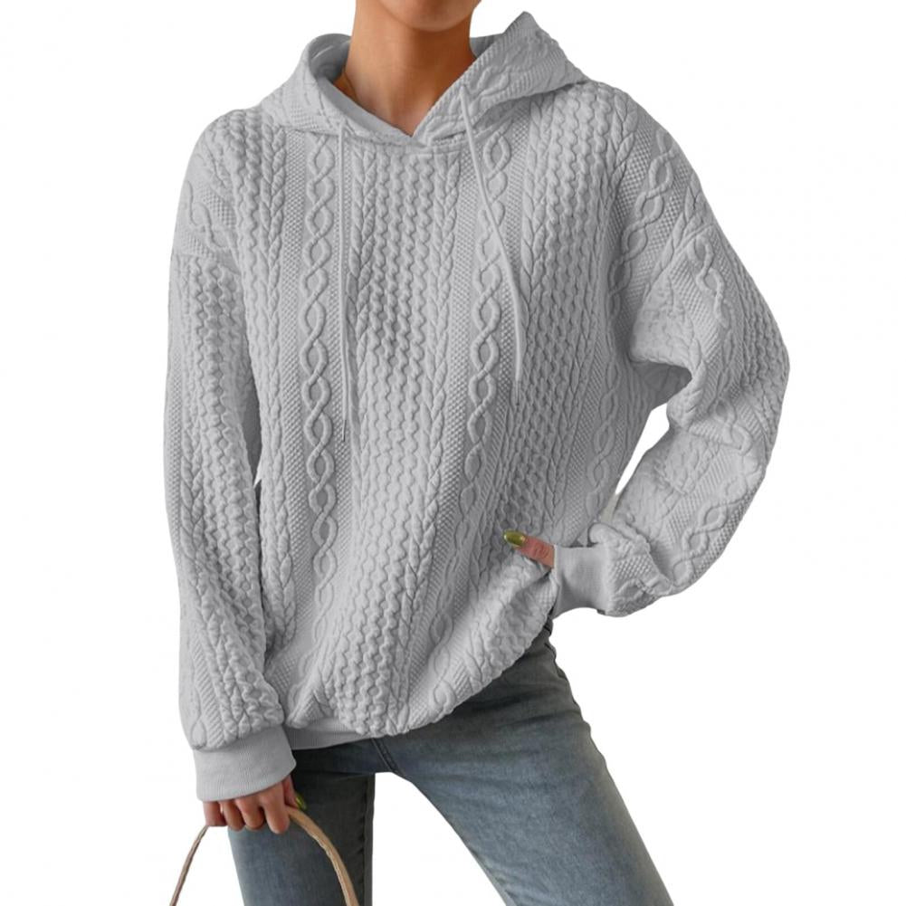 Lång Hoodie Dam Överdimensionerad 100% Bomull Med Huva-2