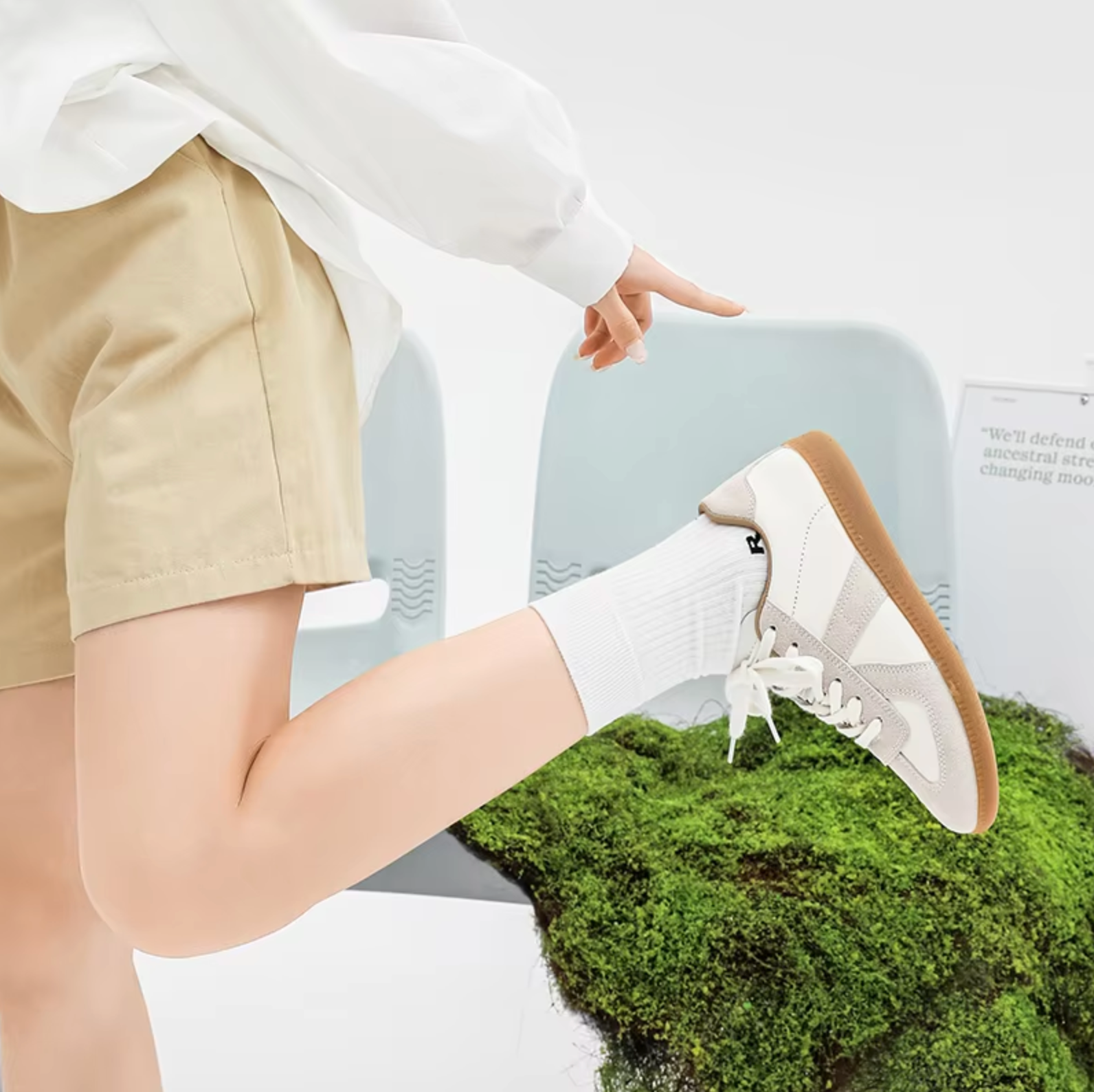 Dam Fritidsneakers Retro Design Syntetiska Material-2