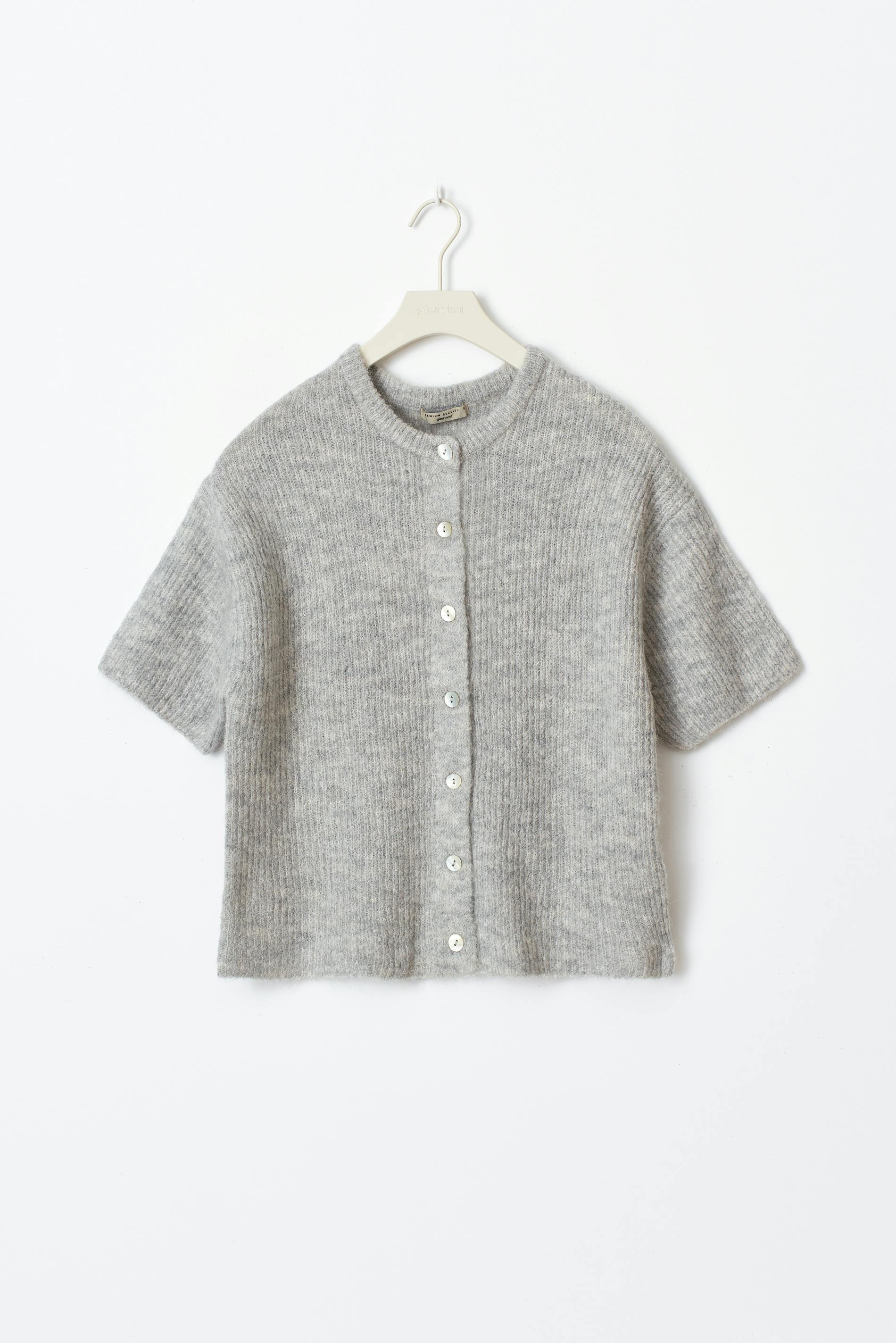 Dam Kortärmad Stickad Tröja Mjuk Tyg Elegant Design 3