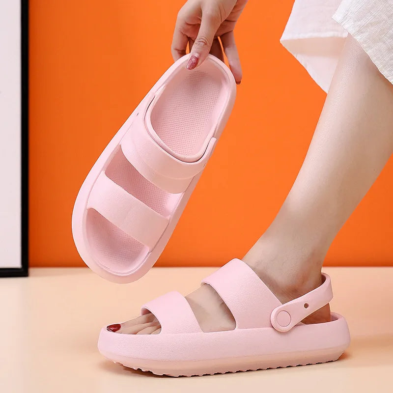 Variant image for Dam Sandaler Slip-On Ortopedisk Design med Dubbla Remmar och Vadderad Sula-11
