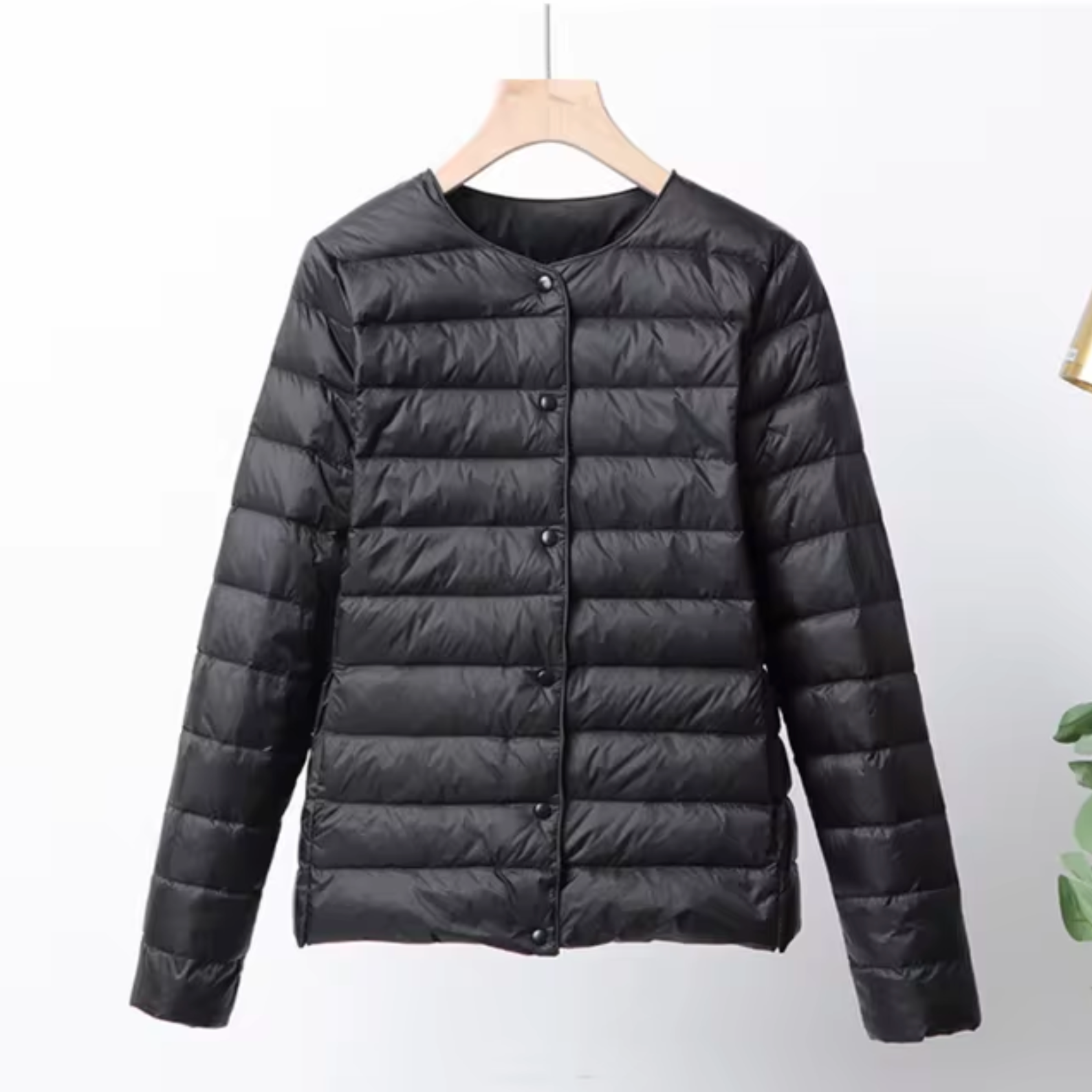Kort Dunjacka Dam Ultradunn Vinterjacka 100% Nylon-2