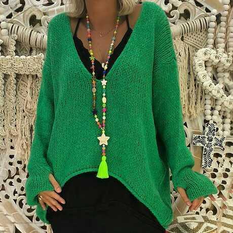 Stickad Dam Tröja Elegant Design Högkvalitativt Material 4