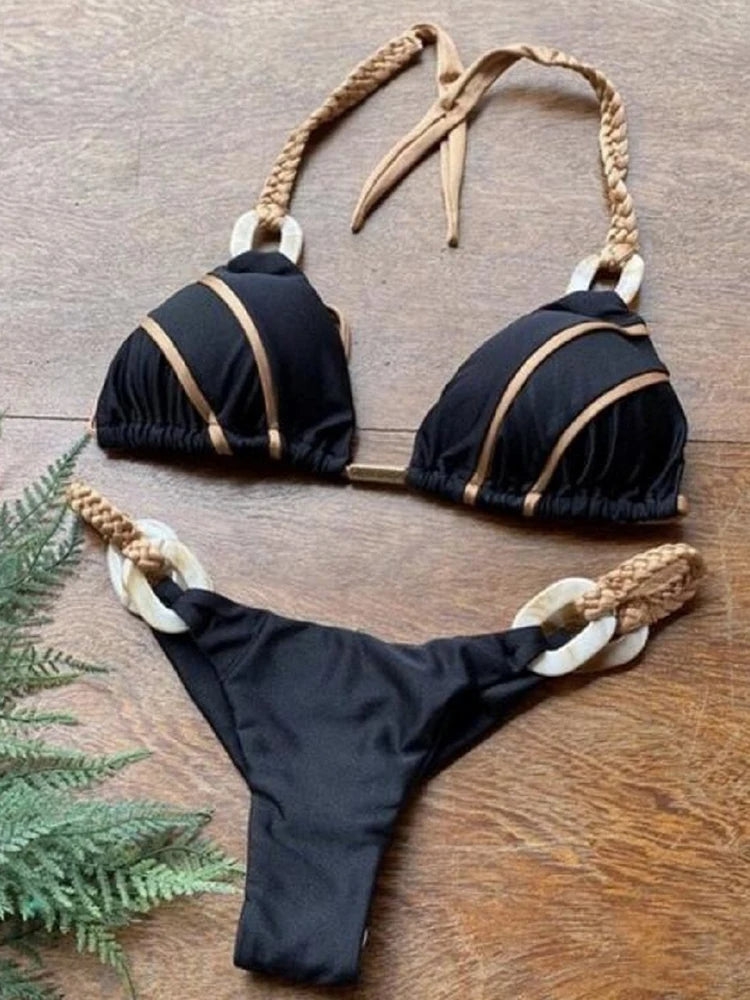 Variant image for Dam Bikini Set Trendig och Bekväm Nylon Spandex-4