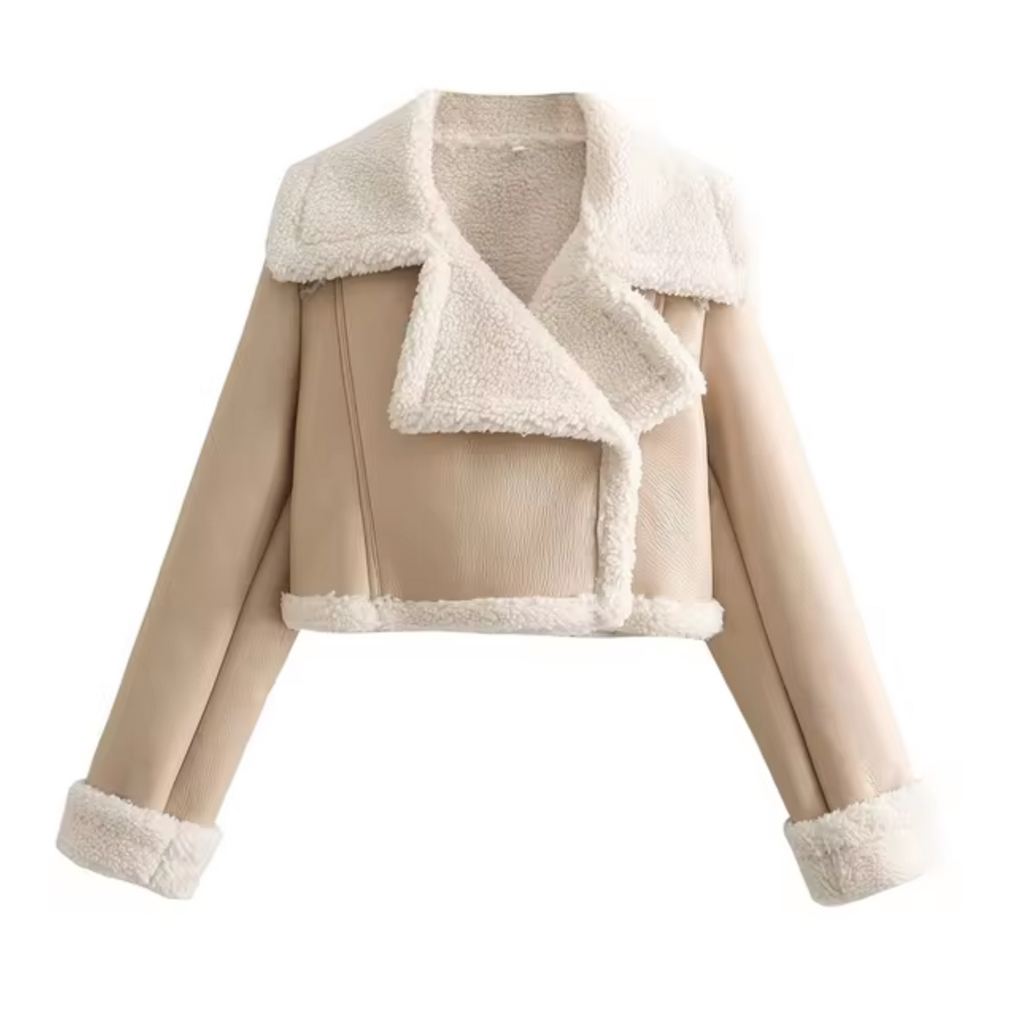 Kort Jacka Dam Syntetisk Fiber Elegant Modern Passform-2