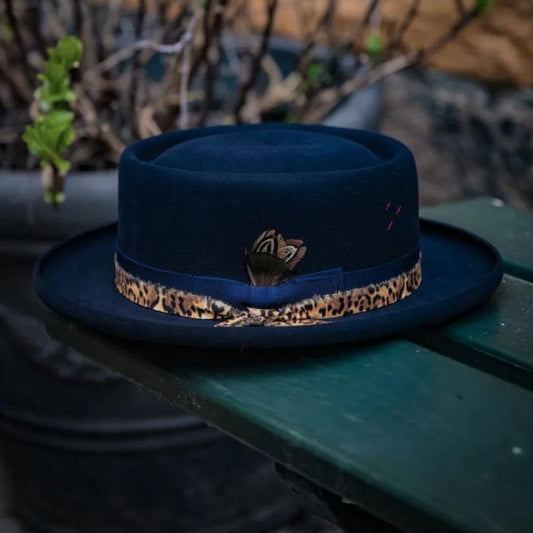 Damhatt Fedora Bold Crown 100% Ull Elegant Design-1