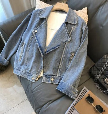Dam Jeansjacka Tropisk Stil HÄllbar Denim 1