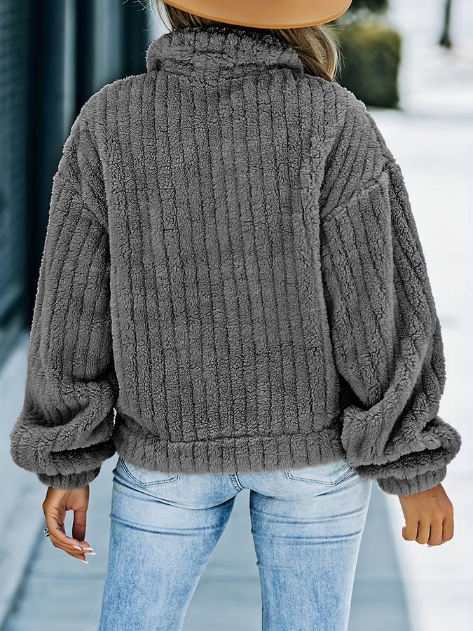 Damjacka med Knappar Elegant Polyester för Dam-4