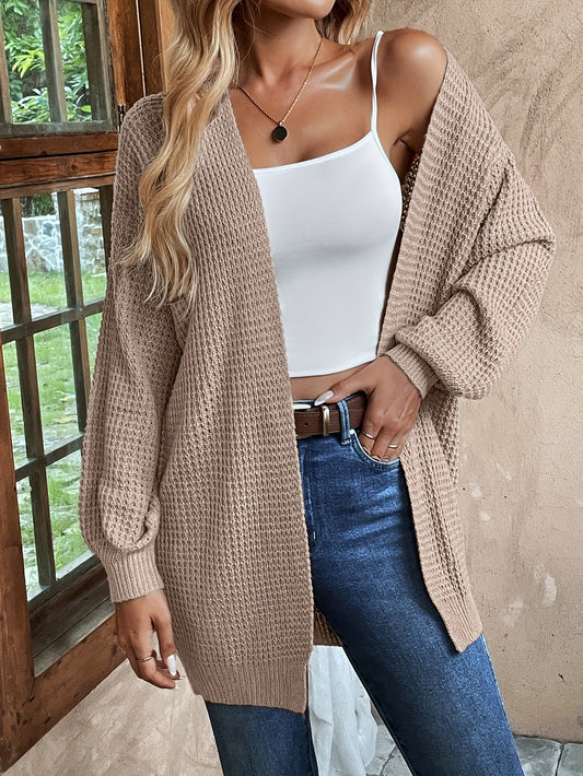 Dam Cardigan Casual Ull Normal Passform LĂ„ng Ărmmaterial-1