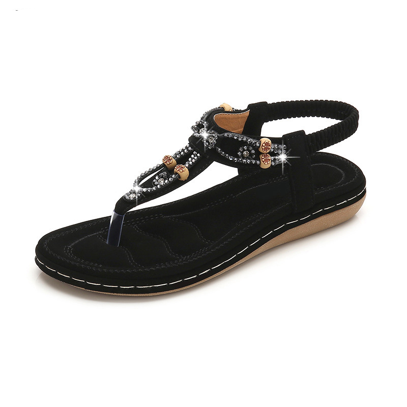 Dam Sandaler Bling Detaljer PU-Läder T-Rem Design-6