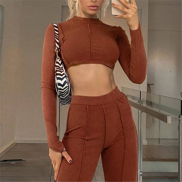 Dam Byxor Set med Ståkrage Polyester-1