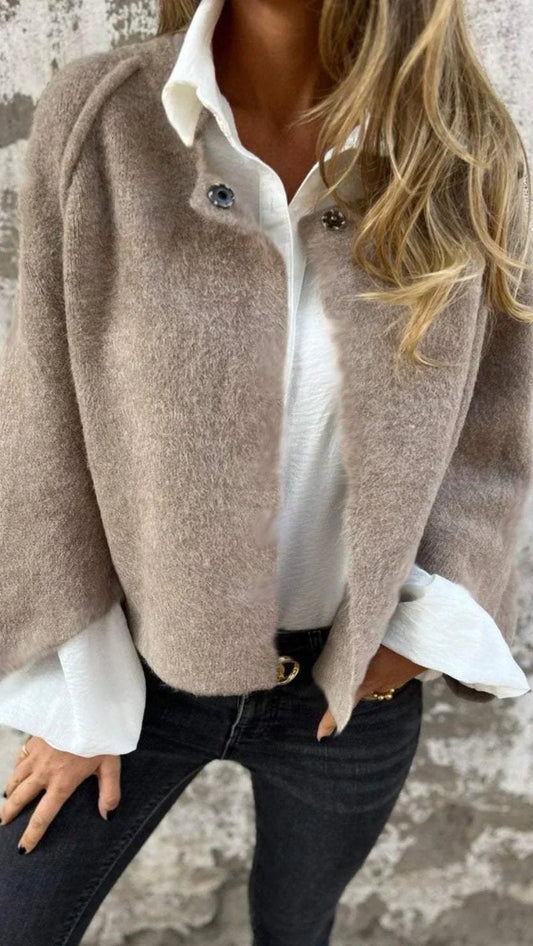 Dam Kappa Tidlös Design Bomullsmix Beige-1