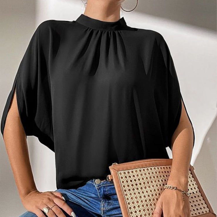 Dam T-Shirt Kortärmad Mjuk Bomull Elastan-3