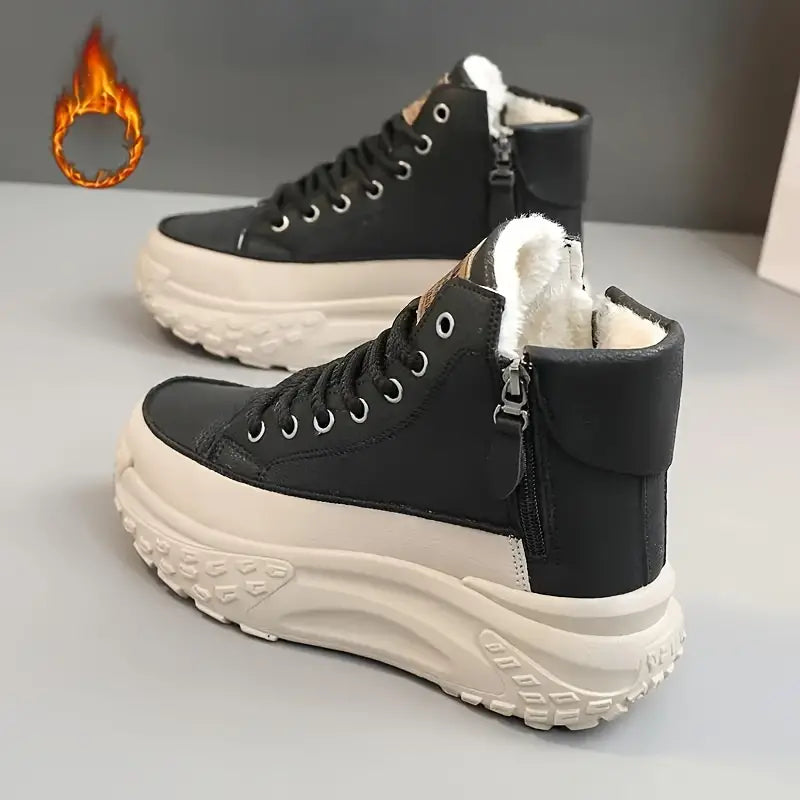 Dam Platåstövlar med Plyschfoder och Termofutter 2