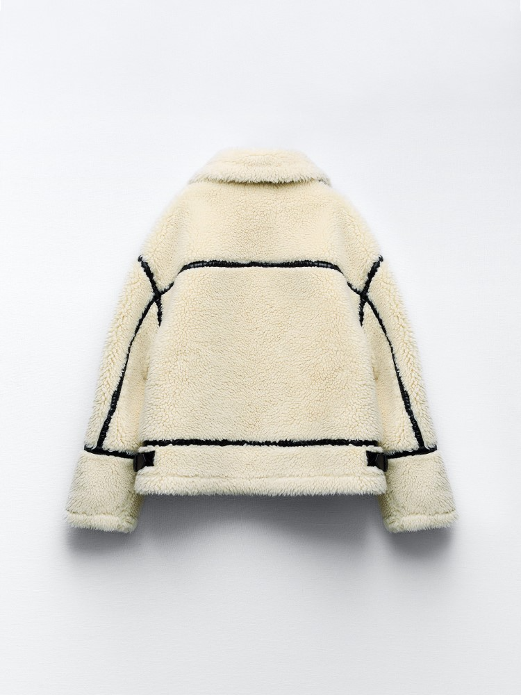 Damjacka Teddy Vinter Mjuk Polyester 3