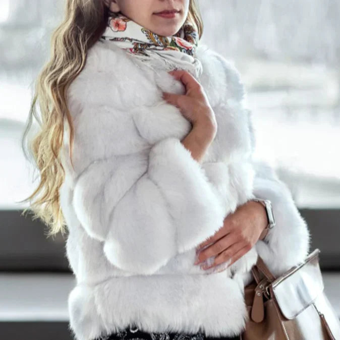 Variant image for Damjacka Bubblande Syntetisk Päls för Elegant Look-29