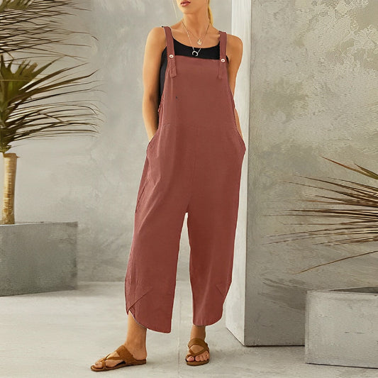 Dam Byxor Ribbad Design LÀtta Material för Sommar-1