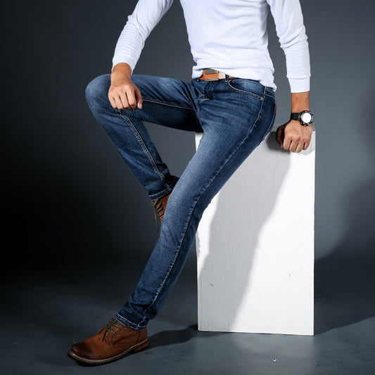 Damer Smalskuren Jeans Stretch Denim-1