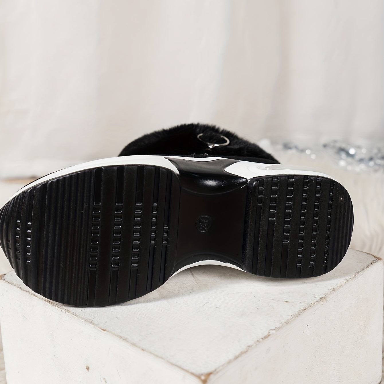 Kvinnors Sneakersstövlar Varmt Foder Dragkedja Slitstark Sula-4