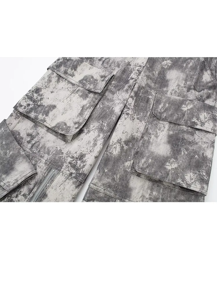 Snygga Byxor Dam Hög Midja Loose Fit Polyester-5