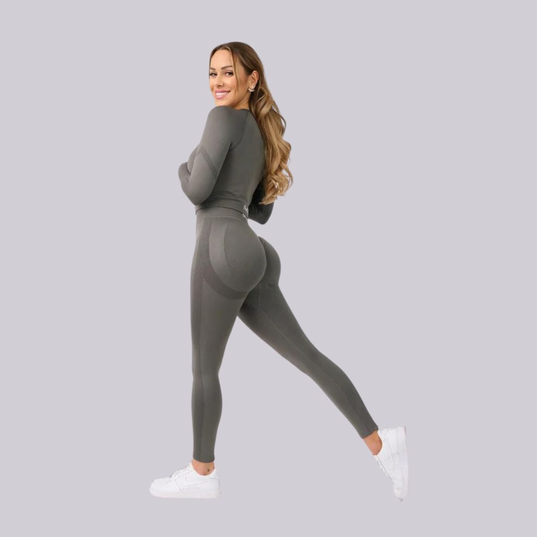 Dam Leggings Push Up Hög Midja Elastisk Polyester-6
