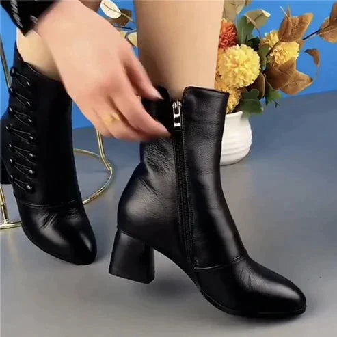 Damer Ankelstövlar i Gummi och Syntet för Vintermode – Elegant Design med Bra Grepp, Storlek 36-41 3