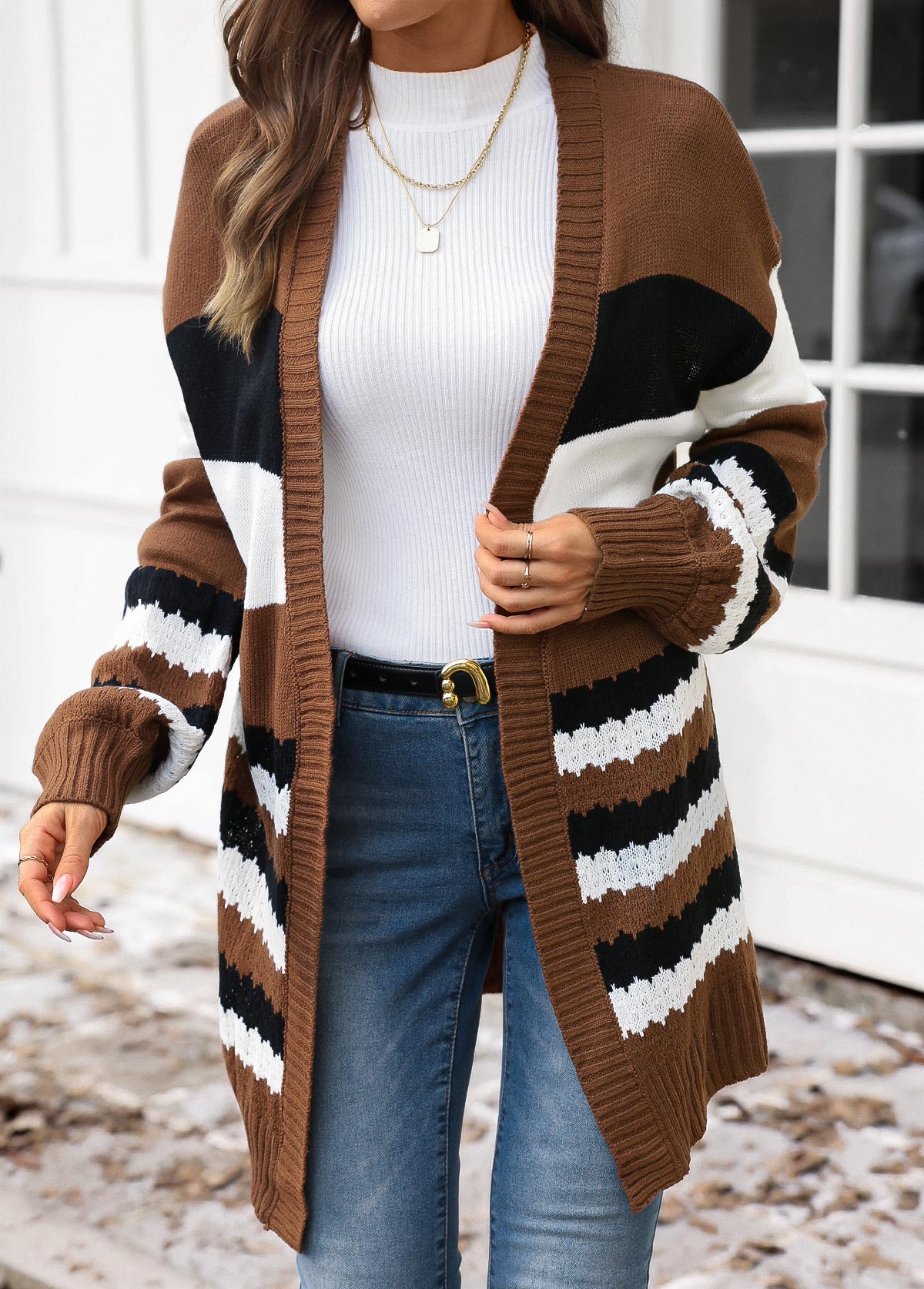 Variant image for Dam Kofta Patchwork Mörkbrun Andningsbart Tyg-1