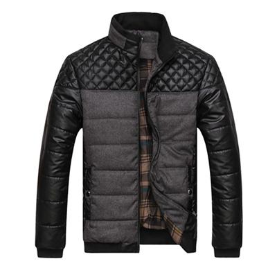 Herr Vinterjacka Sportig Polyester Med Justerbar Huva-2