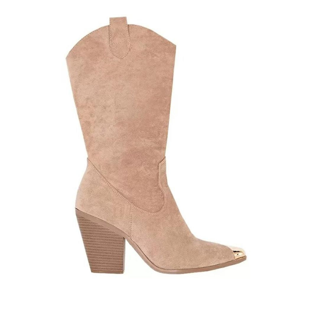 Variant image for Dam Stövlar Blockhäl Läder Taupe-2