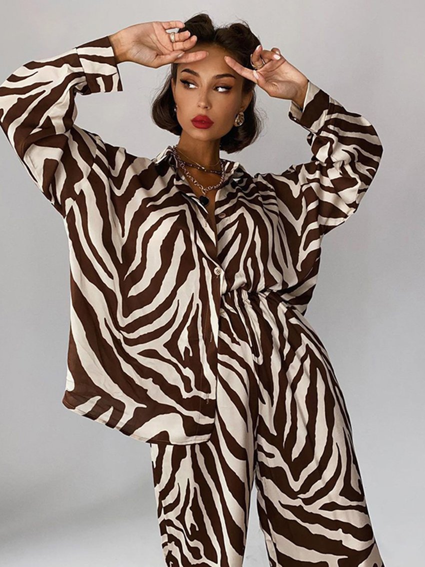 Variant image for Dam Lounge Set Zebramönster Mjuk Polyester-2