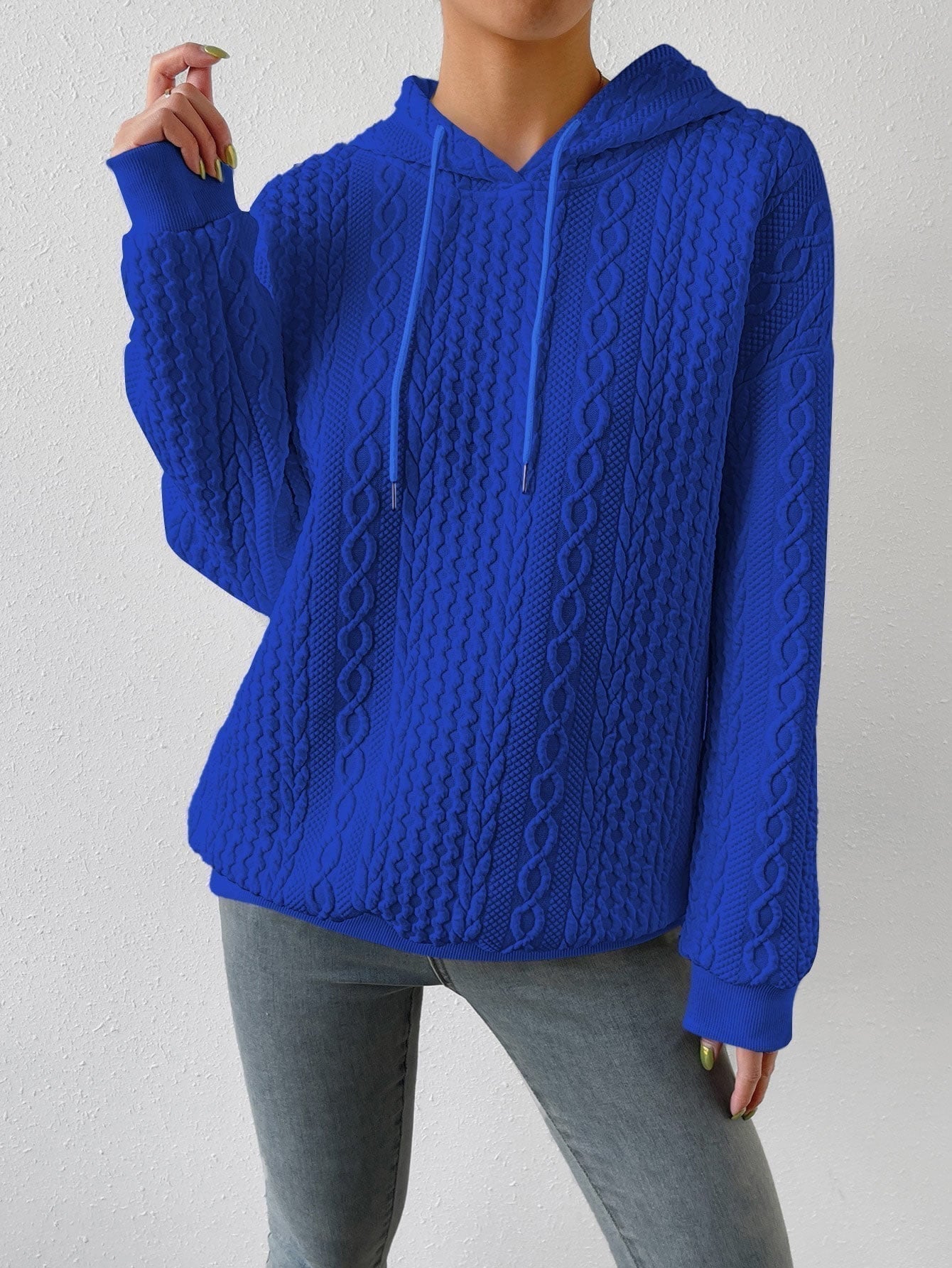 Variant image for Dam Hoodie Löst Snitt Mjuk Tyg-21