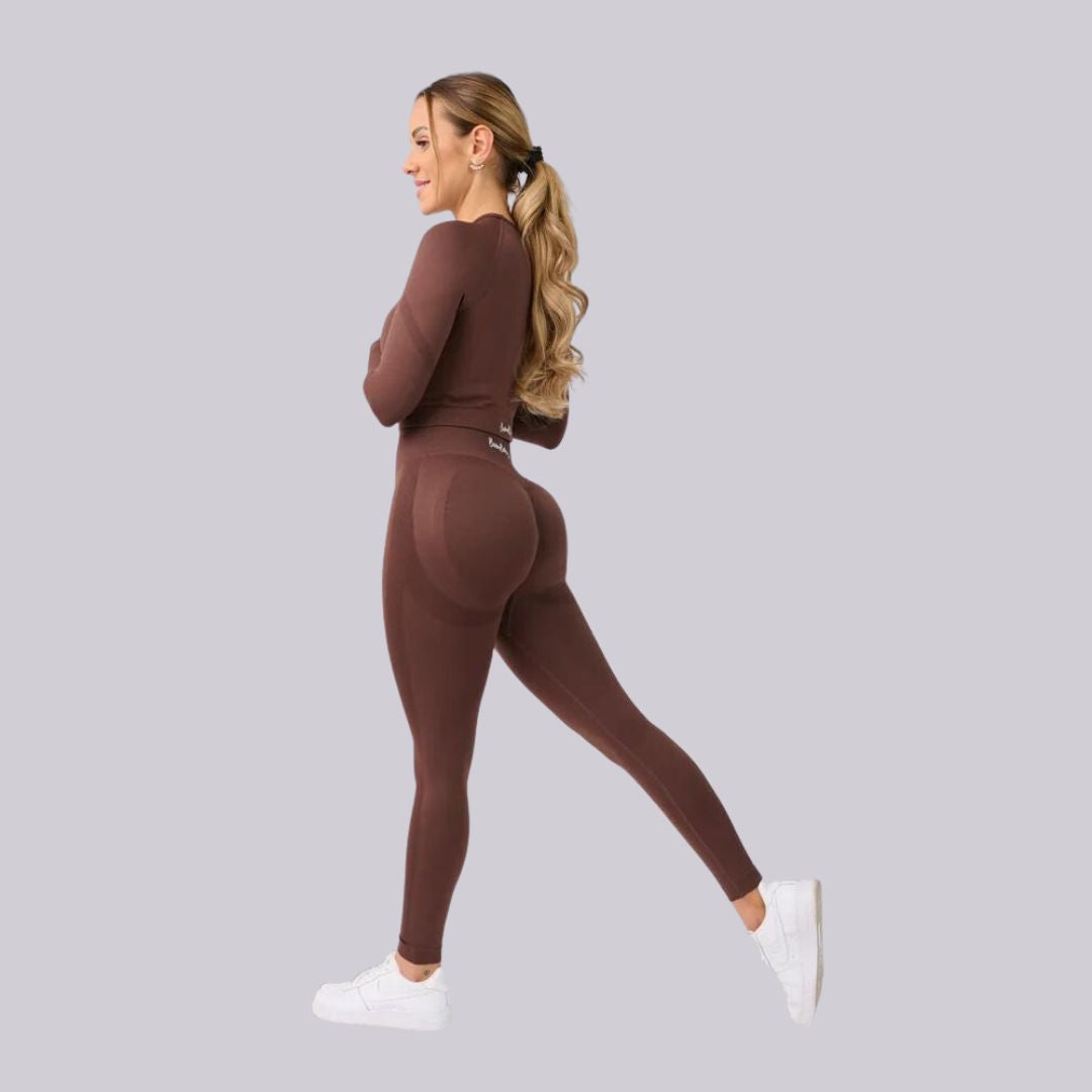 Dam Leggings Push Up Hög Midja Elastisk Polyester-2