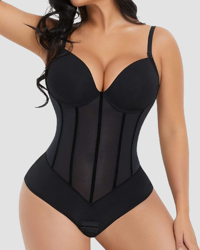 Bodysuit för Kvinnor med Vadderad Kopp och Justerbara Remmar – Meshdesign och Formande Passform 2