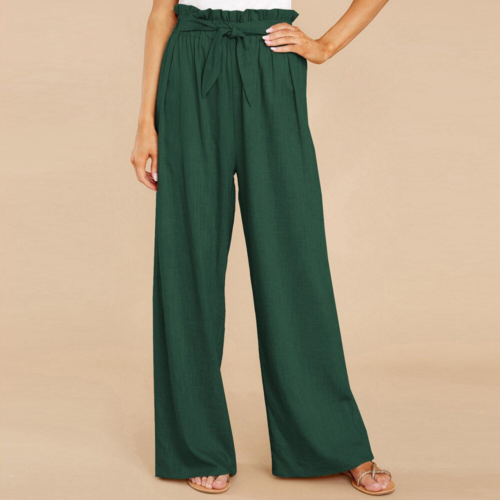 Variant image for Snygga Byxor Dam Lätta Polyester Hög Midja-36