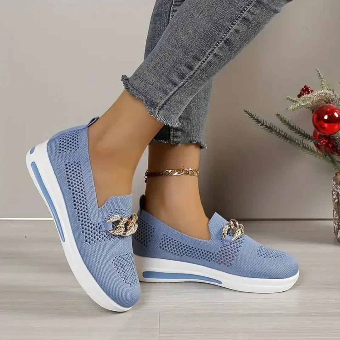 Kvinnors Sneakers Slip-On Andningsbart Nätmaterial 6