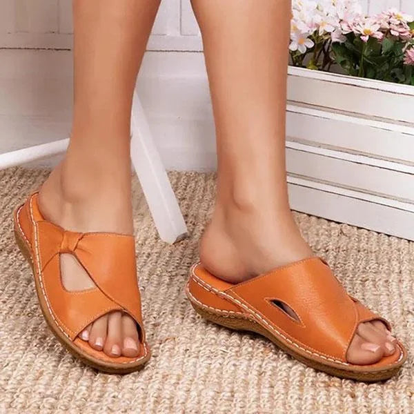 Kvinnors Sandaler i Läder Komfort och Stöd Gummisula 9