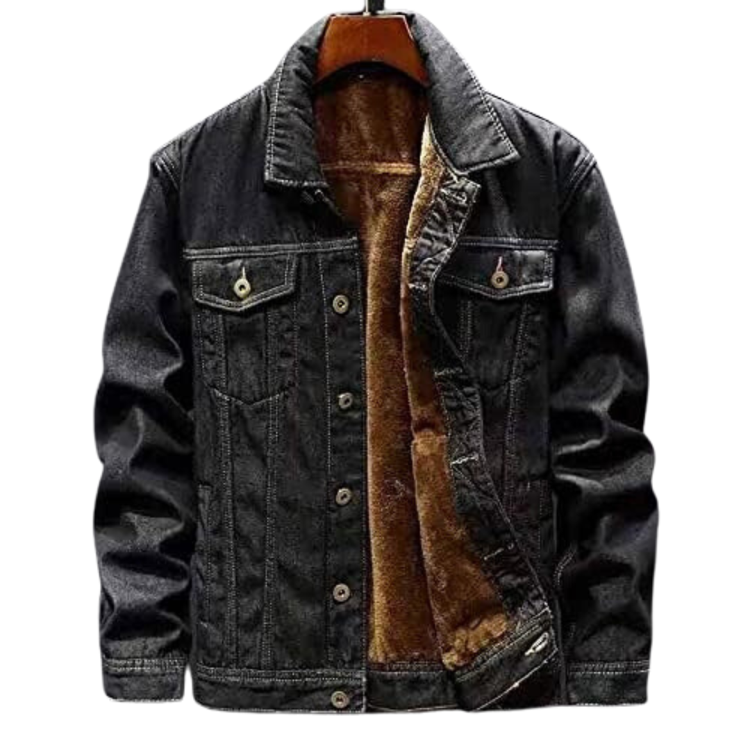 Herrjacka Denim Klassisk Stil Högkvalitativ Material 9